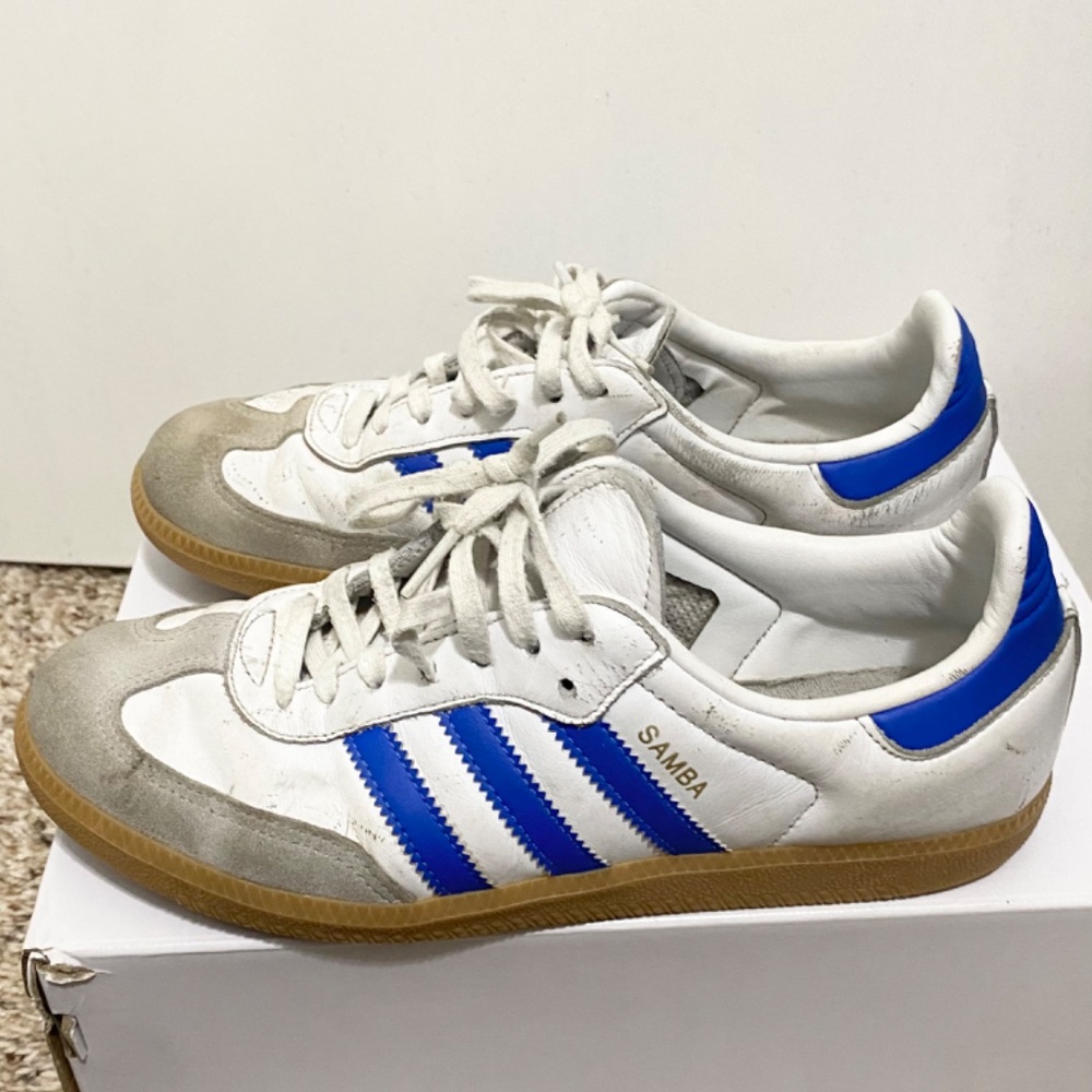 *****SOLD*****Adidas Samba Size 6 1/2 Women”s  Classic White  Sneakers , - Picture 7 of 11
